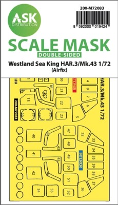 Art Scale 200-M72083 Westland Sea King HAR.3 / Mk.43 double-sided express fit mask 1/72