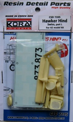 Kora Model CSD7205 Hawker Hind Swiss Conv.set&amp;decal (Part I.) 1/72