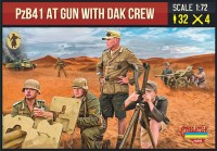 Strelets STRM158 Anti Tank Gun Pz.B41 with Africa Korps Crew (WWII) 1/72