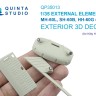 Quinta studio QP35013 Элементы экстерьера для MH-60L, SH-60B, HH-60G early (Kitty Hawk) 1/35