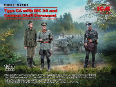 ICM 24024 Type G4 with MG 34 and German Staff Personnel 1/24