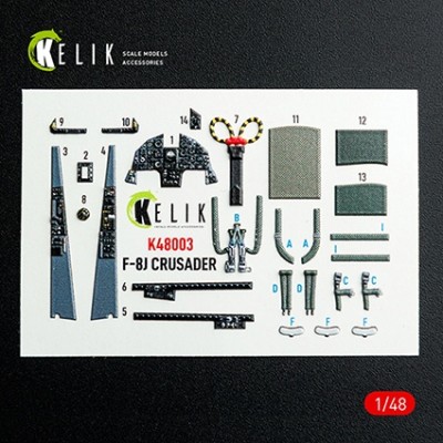 Reskit K48003 F-8J Crusader - interior 3D (HAS) 1/48