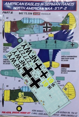 Kora Model DEC72256 N.A. NAA-57P-2 (Luftwaffe) Part III. декали декали 1/72