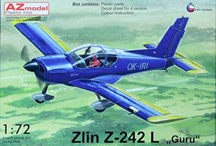 Az Model 76009 Zlin Z-242L 'Guru' (4x camo) 1/72
