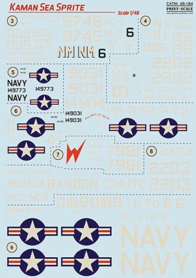 Print Scale 48-184 KAMAN Sea Sprite (wet decals) 1/48