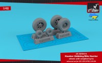 Armory ARAW48416 BAe Harrier GR.7GR.1/GR.3/FRS.1/McDonnell-Do uglas AV-8A wheels with weighted tyres 1/48