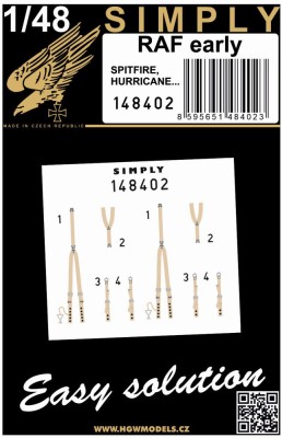 HGW 148402 Seatbelts RAF early (SIMPLY) 1/48