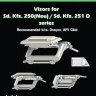 Sbs Model 3D043 Visors for Sd. Kfz.250 (Neu) / Sd. Kfz.251 D 1/35