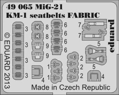 Eduard 49065 MiG-21 KM-1 seatbelts FABRIC