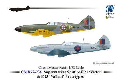 CZECHMASTER CMR-72236 1/72 Spitfire F.21 Victor&amp;F.23 Valiant Prototypes