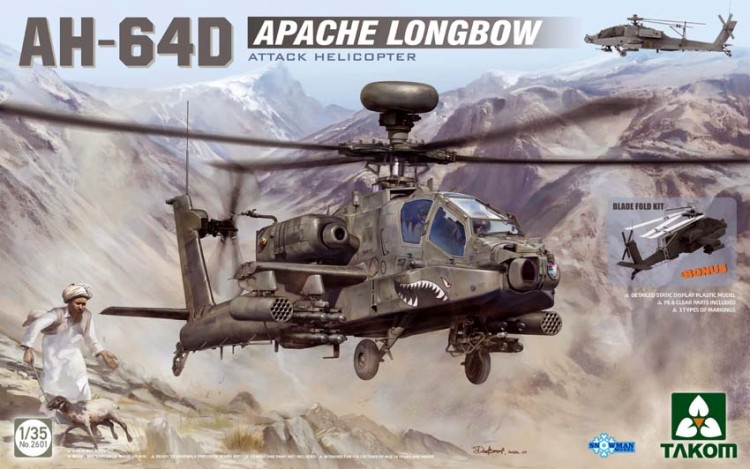 Takom 2601 AH-64D Apache 1/35