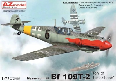 Az Model 78073 Bf 109T-2 'Toni of Lister base' (3x camo) 1/72