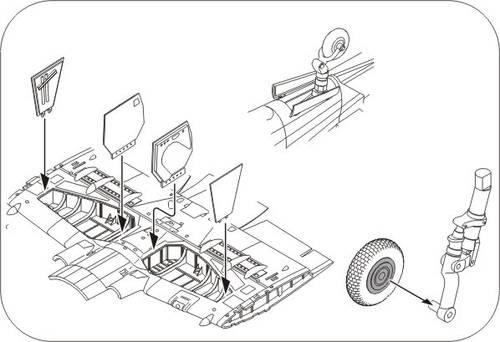 CMK 7170 Westland Wyvern S.4 Undercarriage set for Trump 1/72