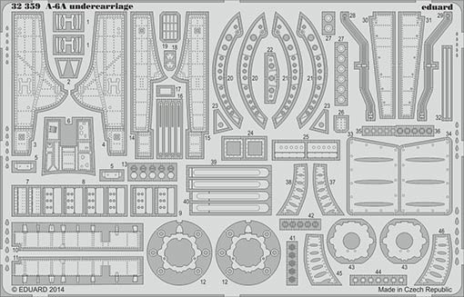Eduard 32359 SET A-6A undercarriage (TRUMP)