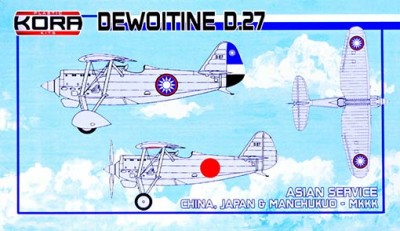 Kora Model KPK72087 Dewoitine D.27 Asian Service (3x camo) 1/72