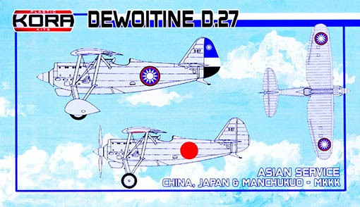 Kora Model KPK72087 Dewoitine D.27 Asian Service (3x camo) 1/72