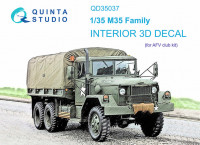 Quinta studio QD35037 M35 (AFV club) 3D Декаль интерьера кабины 1/35