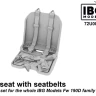 IBG Models U7204 Pilots Seat w/ seatbelts Fw 190D (3D-Printed) 1/72