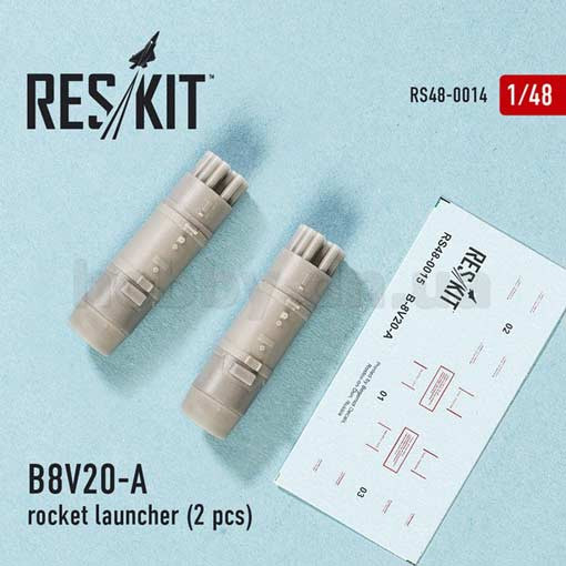 ResKit RS48-0014 B8V20-А rocket launcher (2 pcs) 1/48