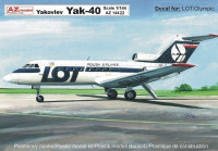 Az Model 14422 Yakovlev Yak-40 (LOT, Olympic Airways) 1:144