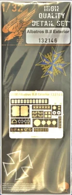 HGW 132146 Albatros B.II exterior PE set (WNW) 1/32