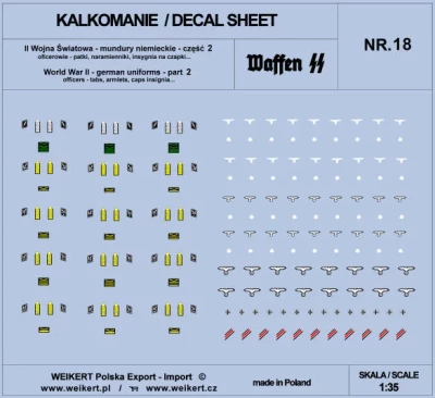 Weikert Decals 218 German Uniforms WWII - part 2 1/35