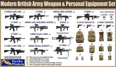 Gecko Models 35GM0026 Modern British Army Weapon &amp; Personal Equipment 1/35