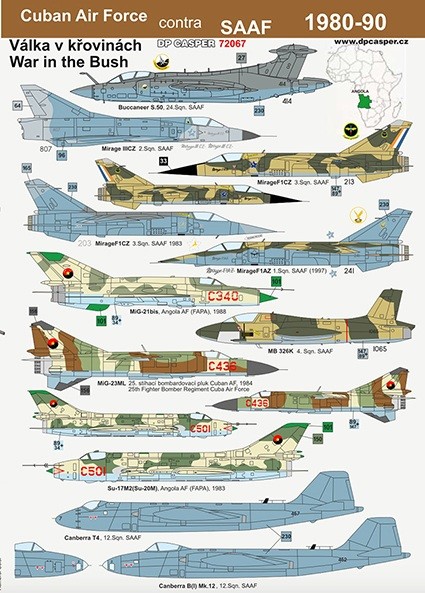 DP Casper DPC72067 Cuban Air Force contra SAAF 1980-90 War in the Bush 1/72