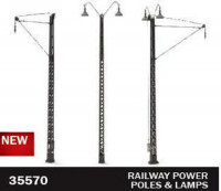 Miniart 35570 Железнодорожные электроопоры с фонарями 1/35