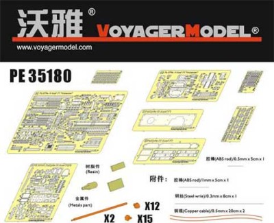 Voyager Model PE35180 Photo Etched set for WWII Pz.KPfw. IV Ausf F1 &quot;Vorpanzer&quot; (For DRAGON6398) 1/35