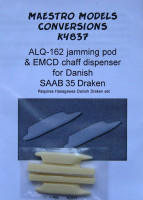 Maestro Models MMCK-4837 1/48 ALQ-162 jamming pod and EMCD chaff dispenser