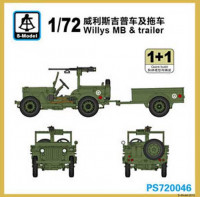 S-Model PS720046 Willys MB with trailer 1/72