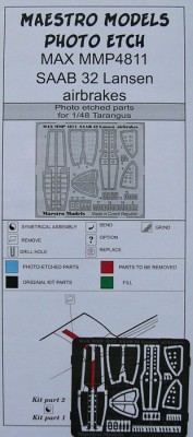 Maestro Models MMCP-4811 1/48 SAAB 32 Lansen - airbrakes (PE set)