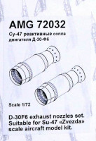Amigo Models AMG 72032 D-30F6 exhaust nozzles set for Su-47 (ZVE) 1/72