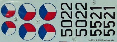 LF Model C4880 Decals Su-7BM over Czechoslovakia Part III. 1/48