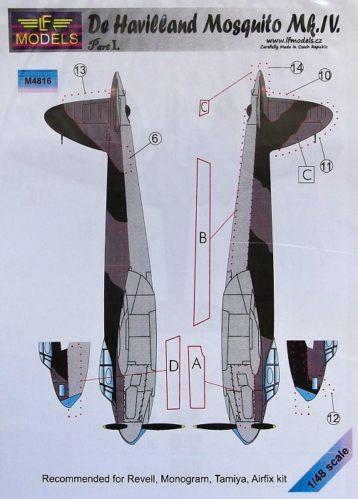 LF Model M4816 Mask D.H. Mosquito Mk.IV (REV/TAM) Part I. 1/48