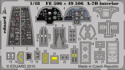 Eduard FE506 A-7D interior S.A.