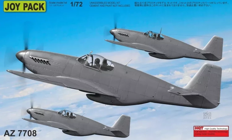 Az Model 77008 P-51B/C Mustang JOY PACK (3-in-1, no decals) 1/72