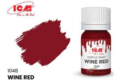 ICM C1048 Винно-красный(Wine Red), краска акрил, 12 мл