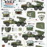 Star Decals 72-A1156 War in Ukraine # 17. BM-21 Grad 122 mm rocket launcher. Russian and Donetsk BM-21 in 2022-23 1/72