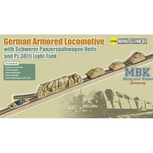 Dragon 14151 German Armored Locomotive W/Schwerer Panzerspahw 1/144