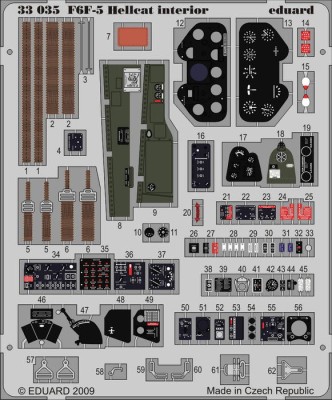 Eduard 33035 F6F-5 interior S.A. 1/32 TRU