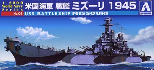 Aoshima 009345 US Navy battleship Missouri 1945 1:2000