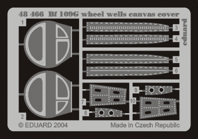 Eduard 48466 Bf 109G wheel wells canvas cover HAS