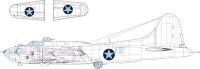 Eduard EX1053 Mask B-17F US nat. insignia rounded (EDU) 1/48