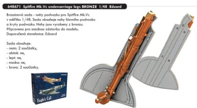 Eduard 648671 BRASSIN Spitfire Mk.Vc undercar.legs BRONZE 1/48