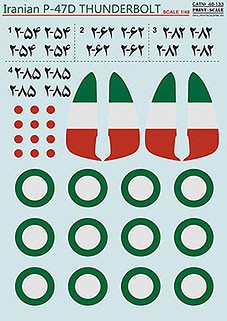 Print Scale 48-133 Iranian P-47D Thuderbolt (wet decals) 1/48