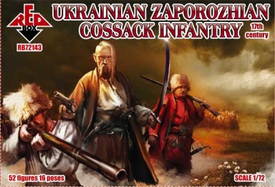 Red Box 72143 Ukrainian Zaporozhian Cossacks infantry. 17th century 1/72