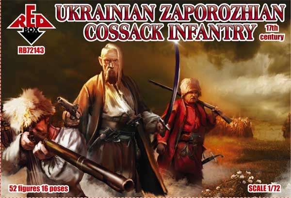 Red Box 72143 Ukrainian Zaporozhian Cossacks infantry. 17th century 1/72