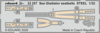 Eduard 33257 1/32 Sea Gladiator seatbelts STEEL (ICM)